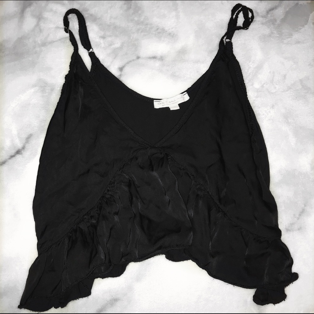 American Eagle Satin Flounce Cami